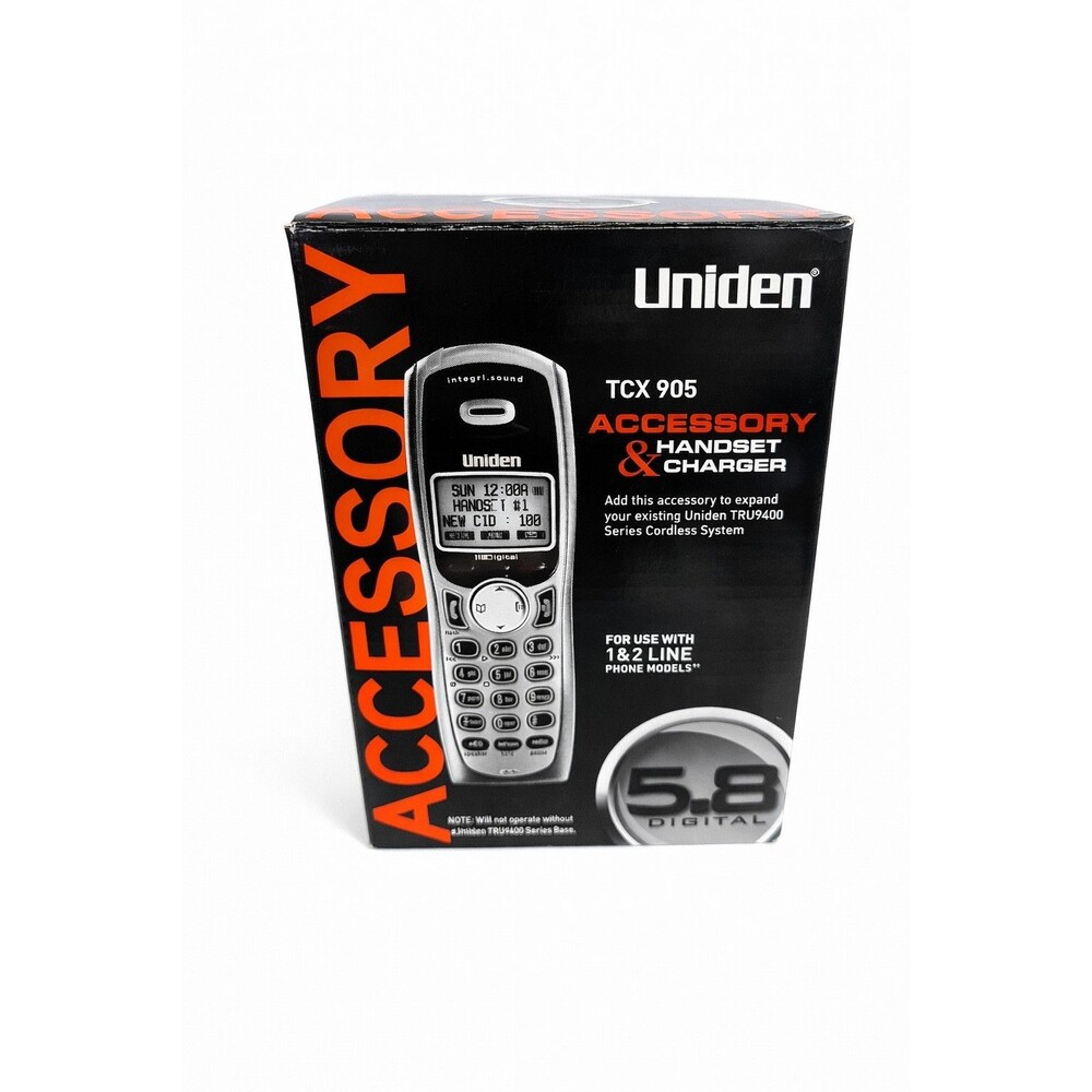 Uniden TCX905 5.8GHz Cordless Accessory Handset & Charging Cradle